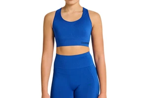 TRIMMY Sports Bra Royal Blue High Support Eco-Friendly Seamless Quick Dry Breathable Workout Yoga Gym Wear Women's Girls'