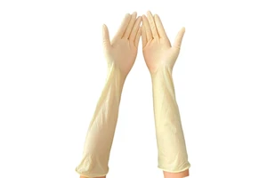 Disposable Laboratory Safety Rubber Gloves Latex Long Lab Ware OEM Gloves