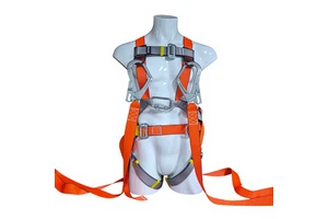 Full Body Safety Harness - Fall Protection Construction Dual Hooks Flame Retardant Anti-Static Industrial Grade
