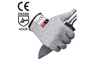 SONICE High Quality ANSI A3/CE 4543D HPPE Garden Worker Cut Resistant Level 5 Construction Safety Anti Cut Work Gloves