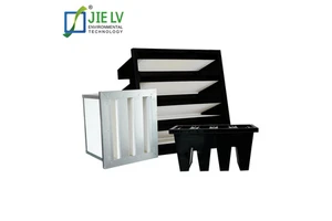 V Bank HEPA Air Filter Compact HVAC Ventilation Filter for Clean Room Hospital Pharmaceutical Industry