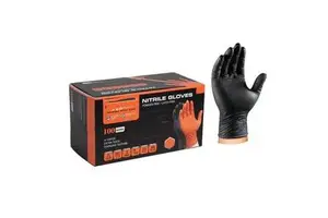 Thick CE Certified Class I Diamond Dotted Powder Free Black Disposable Nitrile Examination Gloves