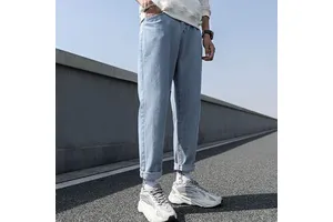 New Loose Men Jeans Male Trousers Simple Design High Quality Cozy All-match Students Daily Casual Straight Denim Pants