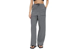 Retro High-Waist Elastic-Waist Casual Pants Womens Loose-Fitting Versatile Straight-Leg Trousers Quick-Drying Breathable