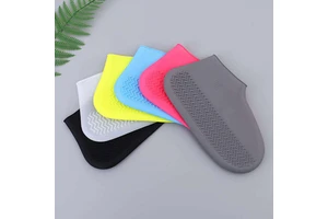 USA Direct Reusable Non-slip Silicone Rubber Waterproof Plain Toe Pull-On Lightweight Breathable Unisex All Shoes Safety Covers