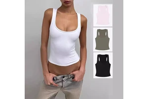 High-Elastic I-Shaped Vest Sports Top Quick-Drying Summer Fitness Set With Custom Logo Printing Spice Girl Style Tops For Women
