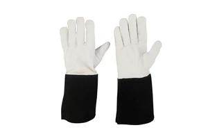 Wholesale Manufacturers Custom Soft Men's XL Hand Glove White Cowhide Goatskin Leather Protective Tig Welding Arc Argon Safety