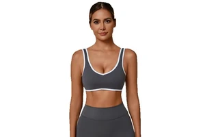 Fashion Contrasting Colors Comfortable With Beautiful Back Bodycon Bra for Yoga & Sports