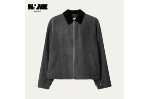 Men's Vintage Denim Long Jacket with Stand Collar Waterproof & Breathable Reversible