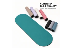Extra Wide PU Rubber Yoga Mat 183x68cm 4.5mm Capsule Shape Rounded Ends Non Slip Wet Grip Pilates Custom Logo OEM Wholesale