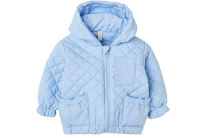 Custom Winter Denim Hooded Outdoor Windproof Windbreaker Jacket Stand Collar Zipper Closure Reversible Design For Girls