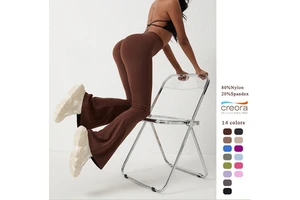 Custom logo Flare Leggings Yoga Pants Women Yoga Trousers High Waist Fitness Pants Stretch Gym Casual Sports Bell-bottoms