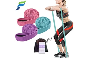 YETFUL Custom Logo Color Nude Printed Yoga Gym Exercise Fitness Legs Glutes Booty Hip Fabric Resistance Bands