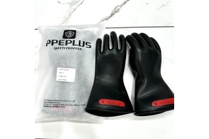 PPE Safety ASTM D120 Electrical Insulated Gauntlets Class 0 Electrician Rubber Gloves