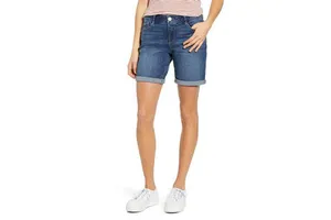 Denim Shorts for Women Classic Vintage Mid Waist Blue Straight Leg Casual Summer Breathable Quick Dry Wholesale