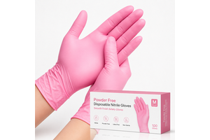 Powder Free Disposable Nitrile Gloves Smooth Finish Safety Gloves