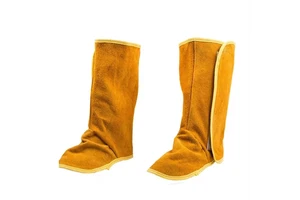 Customizable Welding Shoe Cover Steel Toe Strap-On Closure Anti-Spark Heat-Resistant Slip Resistant Features Shoes Covers