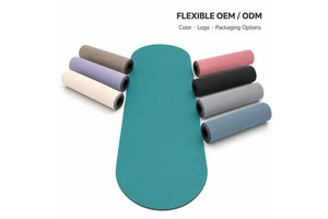 Premium PU Rubber Hot Yoga Mat 183x68cm 4.5mm Capsule Shape Rounded Ends Non Slip Sweat Grip Pilates Custom Logo OEM Wholesale