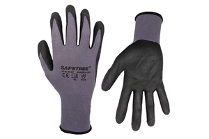 EN Certified Industrial Grade Safety Gloves Nitrile Coated Abrasion Resistant Anti-Slip Construction Mechanics for Heavy-Duty