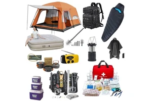 Factory Selling Travel Tactical Emergency Survival Kit Bag Camping Trauma Survival First Aid Equipment Kit With Tent