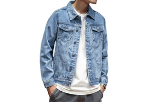 2023 China Factory OEM Cowboy Jeans Jacket for Men Streetwear Jackets Coat Men's Denim Jacket