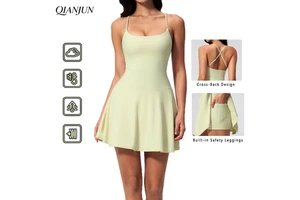 Hight Quality Girl Dress Sport Yoga One-Piece Jumpsuit Solid Color Fitness for Running Gym Fitness Wear Quick Dry Yoga Jumpsuit