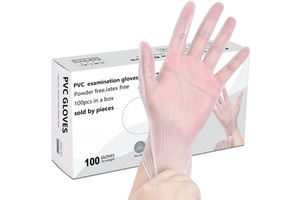 Clear PVC Disposable Gloves Food Safety Cleaning Household Hairdressing Kitchen Tattoo Beauty Salon Transparent Vinyl Gloves