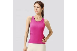 Custom Yoga Sleeveless Quick-Drying Seamless Breathable High-Elastic Slim-Fit Female Top