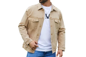 Denim Jean Jacket For Men Stylish Casual Outwear Wholesale Custom Made Durable Button Up Coat High Quality Winter Jacket