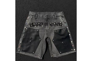 Chic Streetwear Custom Sizing Jeans Men Vintage Faded Streetwear Men's Denim Baggy Shorts