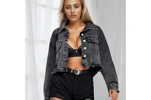 Fall Winter Full Sleeve Blue Pockets Elegant Women Boutique Western Stylish Vintage 2025 Denim Jean Jacket for Ladies