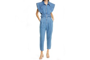 2023 Bat Sleeve Denim Jumpsuit Custom Elegant for Women Pencil Pants