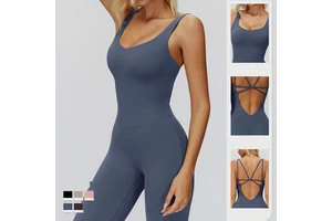 2025 New Brushed One-piece Yoga Suit Tight-fitting Slimming Jumpsuit Running Exercise Sports Fitness Clothes