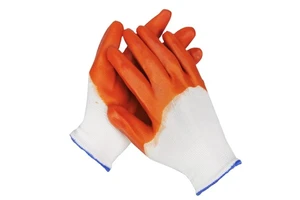 Pvc Safety Gloves Rubber Nylon Coated Palm Labor Insurance Gloves Work Protective Gloves