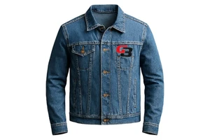Autumn Blue Men's Casual Denim Jacket with Three-dimensional Pocket Slightly Loose Fit New Fashion Design