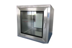 Static Type Electrical Interlock Clean Room Pass Through Box Stainless Steel Fabrication Pass Box for Cleanrooms