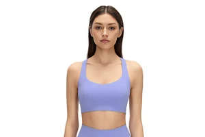 D26057 Women's Sexy Crisscross Back Sports Bra Shockproof Push Up Skin-Friendly Breathable Running Gym Fitness Underwear
