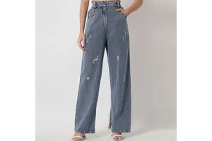 Ladies Fashion Jeans Pants Denim Trousers for Casual Wear and Urban Style