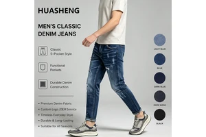 Blue Distressed Slim Fit Jeans Men Ripped Vintage Washed Denim Pants Classic 5 Pocket Design Urban Streetwear Bottoms