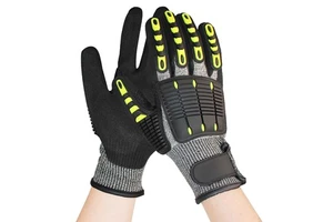 Wholesale High Impact Resistant TPR Mechanic Anti-Vibration Safety Gloves Cut-Resistant Antishock Work Gloves