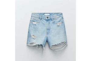 Stylish Durable Women's Denim Shorts Vintage Straight Style Distress Acid Wash Jorts Custom Fit Eco-Friendly Summer Own Logo