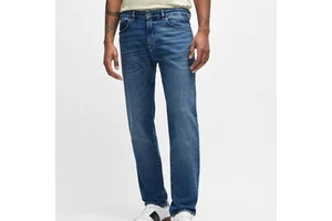 Breathable Lightweight Plus Size Men's Jeans High Street Style Slim Fit Cargo Pants Button Fly Closure Scratched Decoration