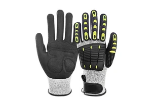 WANZHUO Hot Sale Impact Resistant Anti-Collision Labor Protection Gloves TPR Material Shockproof Safety Gloves