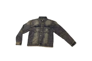 DENIMGUYS Men's Denim Jacket Destroyed Raw Edge Washed Distressed Men Vintage Jean Jackets Cowboy Coats