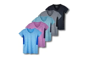High Quality Womens Gym Workout Tops Solid Pattern Short Sleeve Yoga Tees Breathable Stretch Eco-Friendly Plus Size Tank Tops