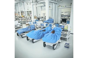 Disposable Blue Anti-Dust Anti-Slip Tear-Resistant Safety Shoe Covers Pull-On Non-Woven PE CPE Material 25-40gsm Thickness One