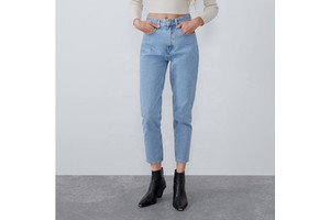 Ankle Length High Waist Women Cropped Jean Taille Haute
