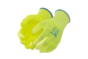High Visibility 15-Gauge PU Work Gloves Level 5 Cut Resistant Breathable and Dexterous Anti-Cut Safety Gloves