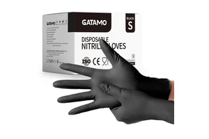 SN049 Food Grade Bulk Rubber Nitrile Gloves Powder Free Black Nitrile Gloves