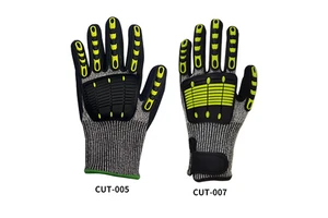 Nitrile Full Finger Waterproof Anti-slip Touchscreen Compatible Hook Loop Closure Wear Resistant Safety Gloves Men Sports